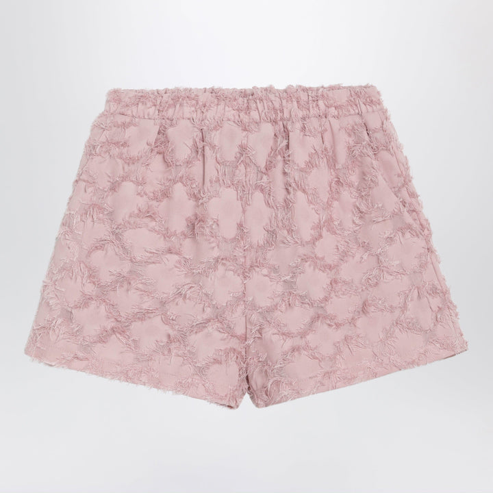 Shorts Douuod - Pink patterned shorts with fringes Brand