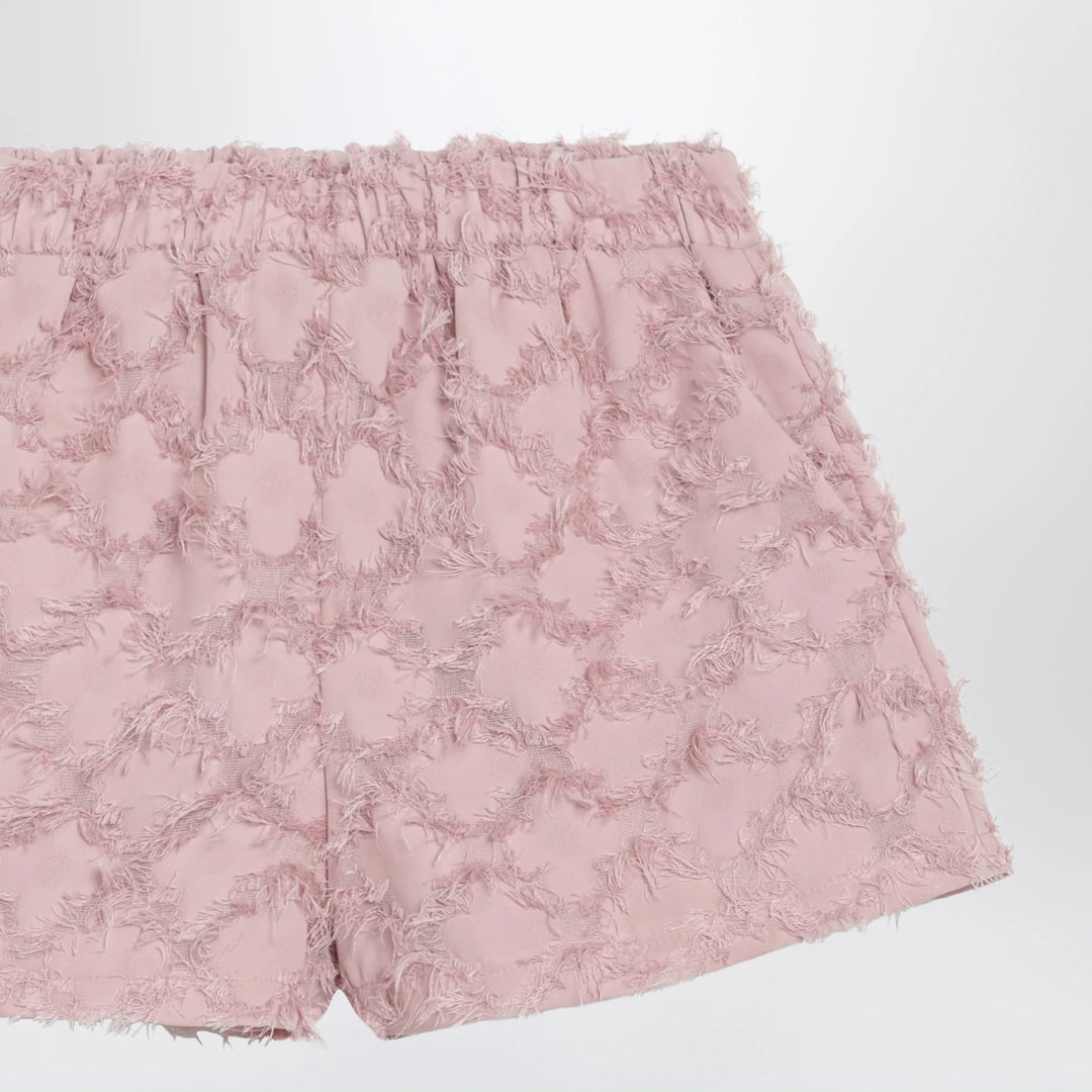 Douuod - Pink patterned shorts with fringes Brand Shorts