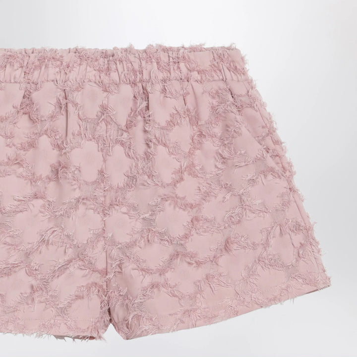 Douuod - Pink patterned shorts with fringes Brand Shorts