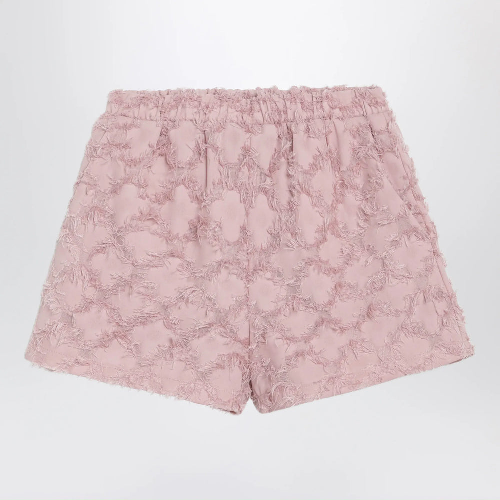 Douuod - Pink patterned shorts with fringes Brand Shorts 4