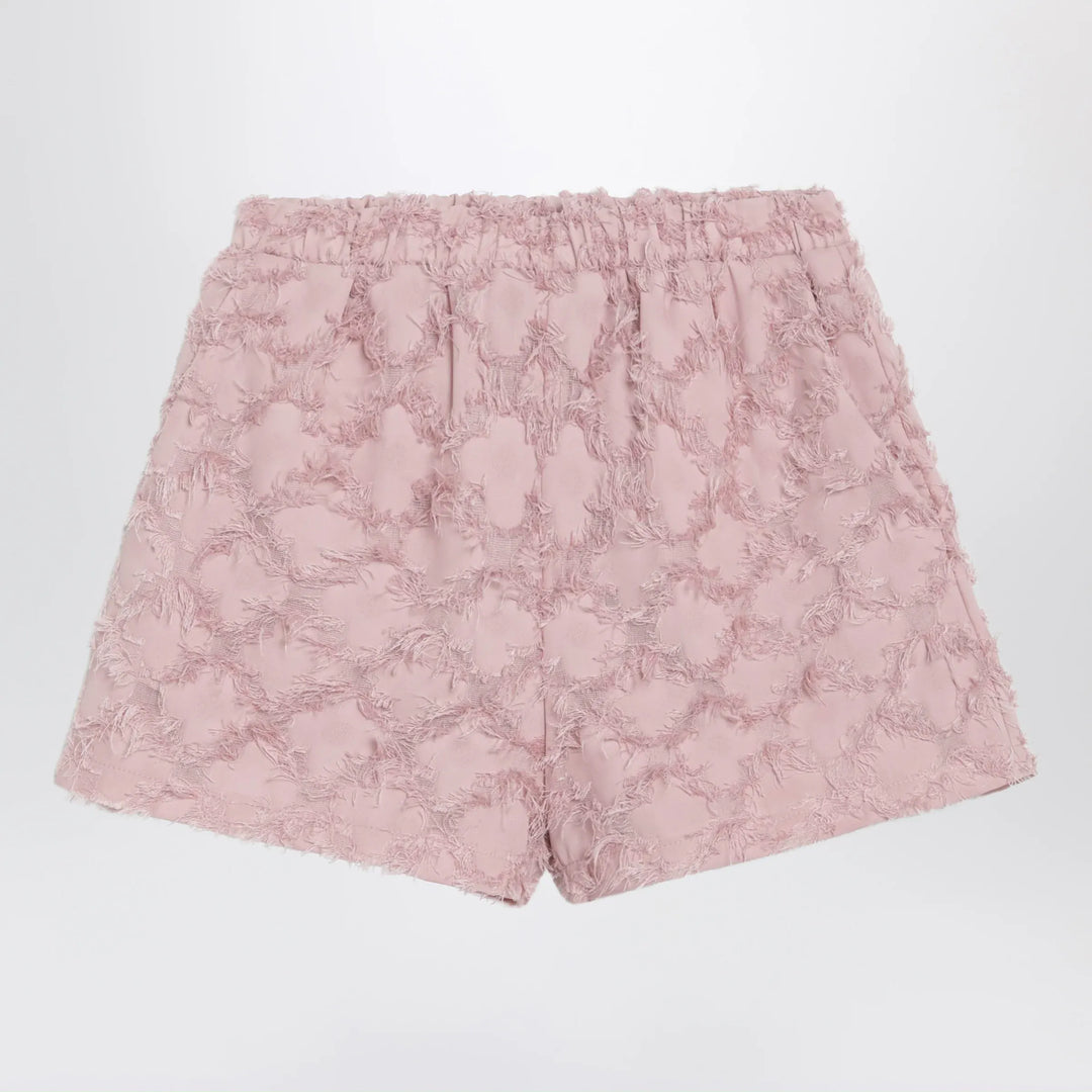 Douuod - Pink patterned shorts with fringes Brand Shorts 4