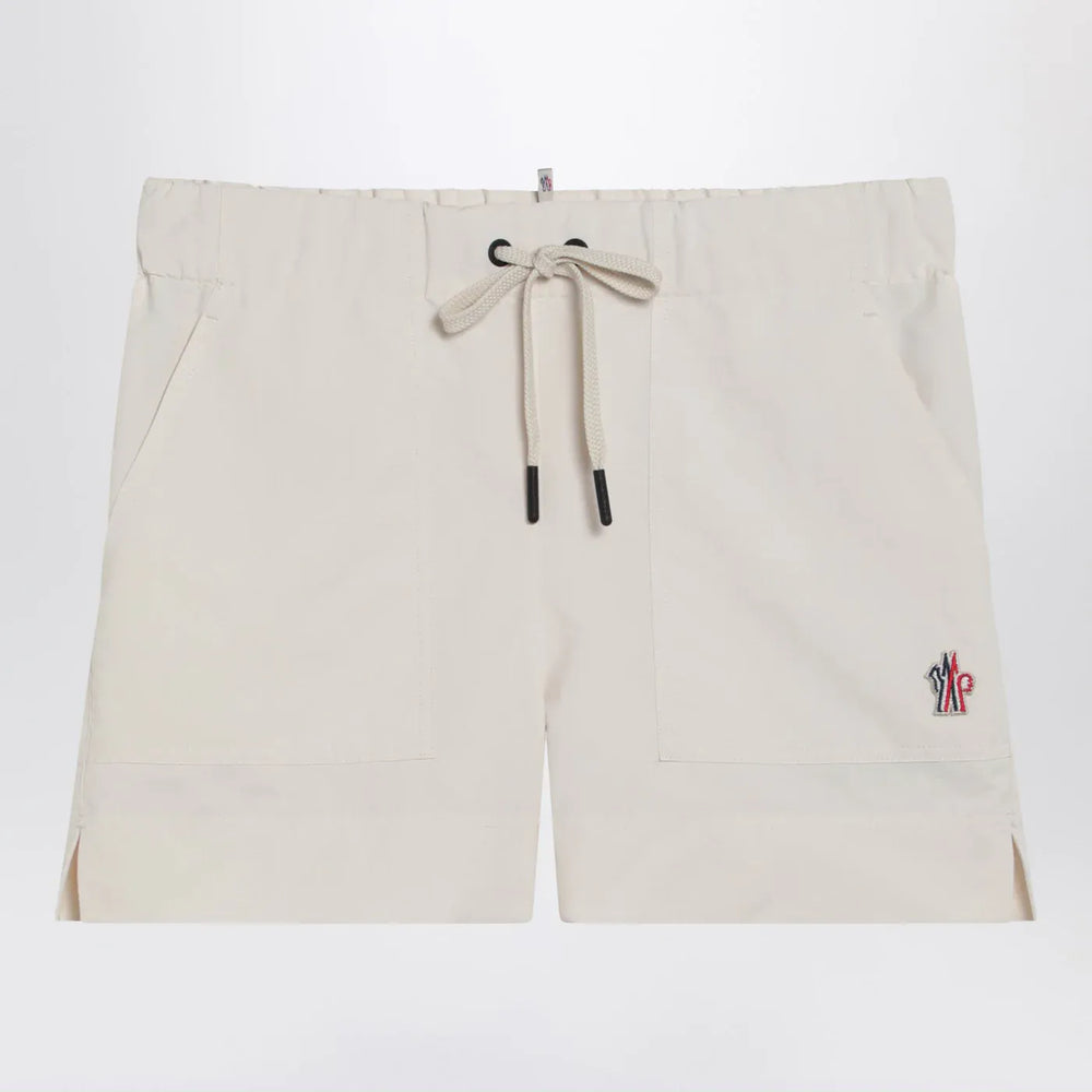 Moncler Grenoble - Beige technical froissé Shorts Brand Shorts XS
