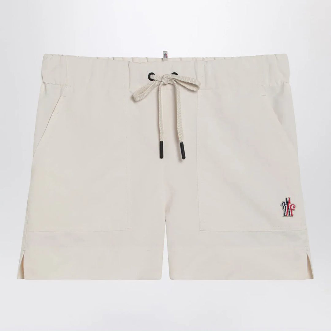 Moncler Grenoble - Beige technical froissé Shorts Brand Shorts XS