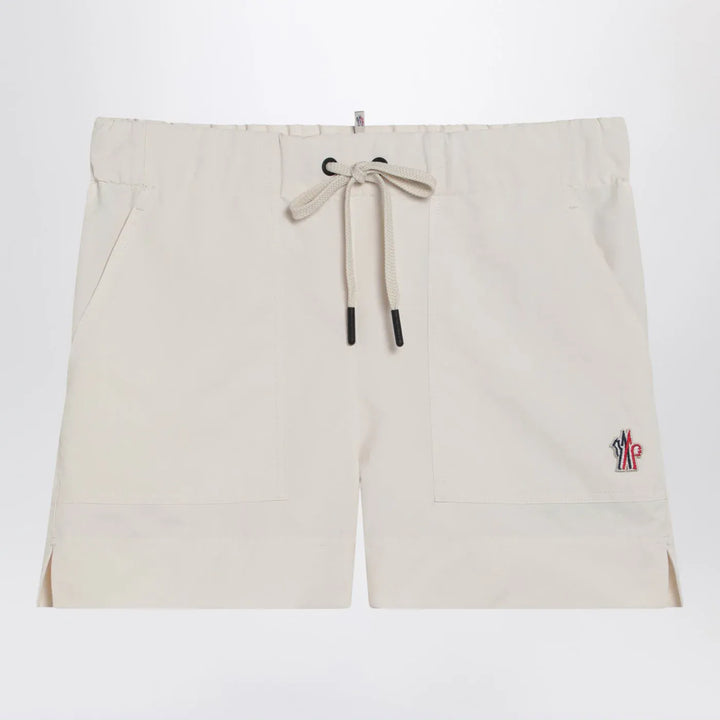 Moncler Grenoble - Beige technical froissé Shorts Brand Shorts XS