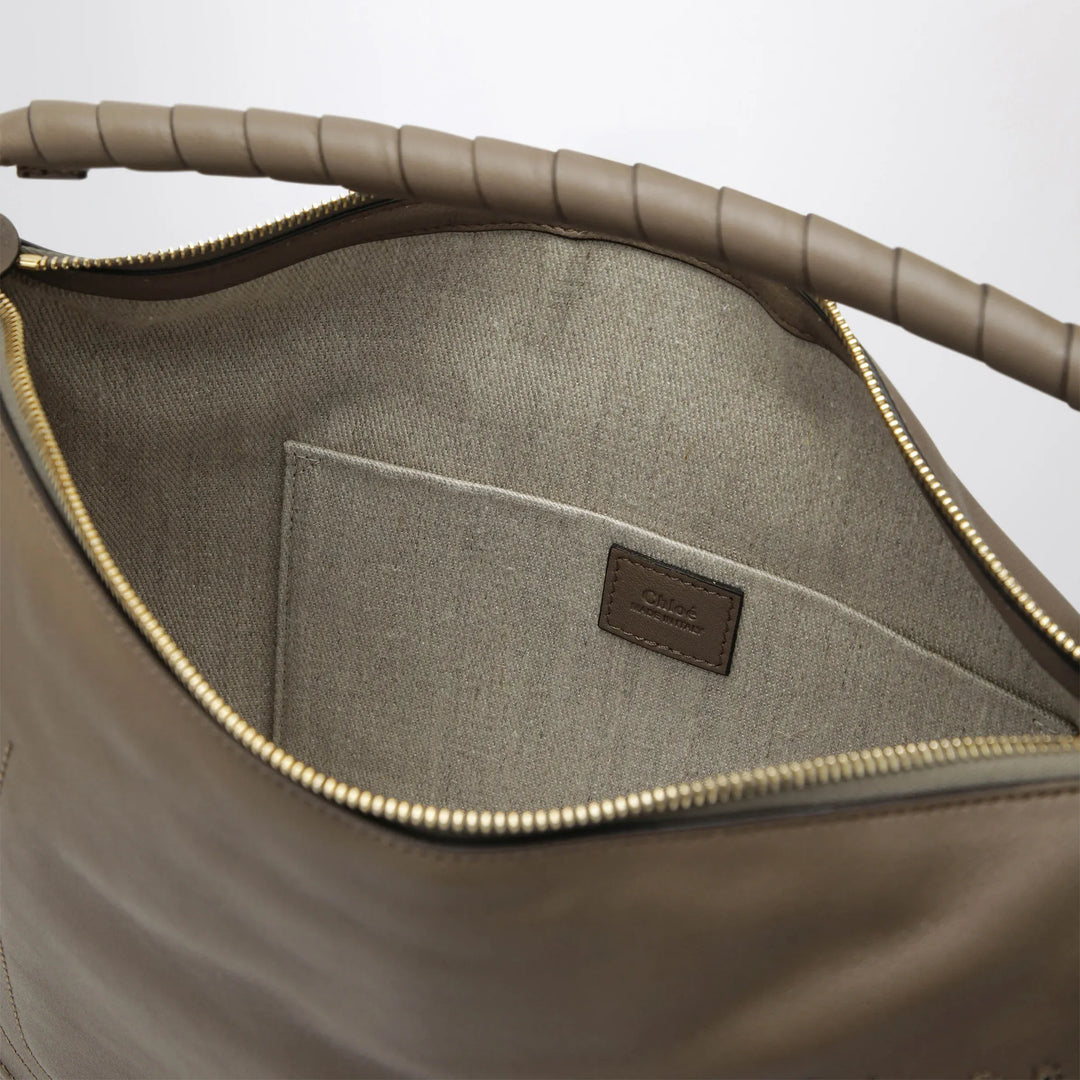 Chloé - Taupe Marcie shoulder bag in leather Brand Shoulder Bag U
