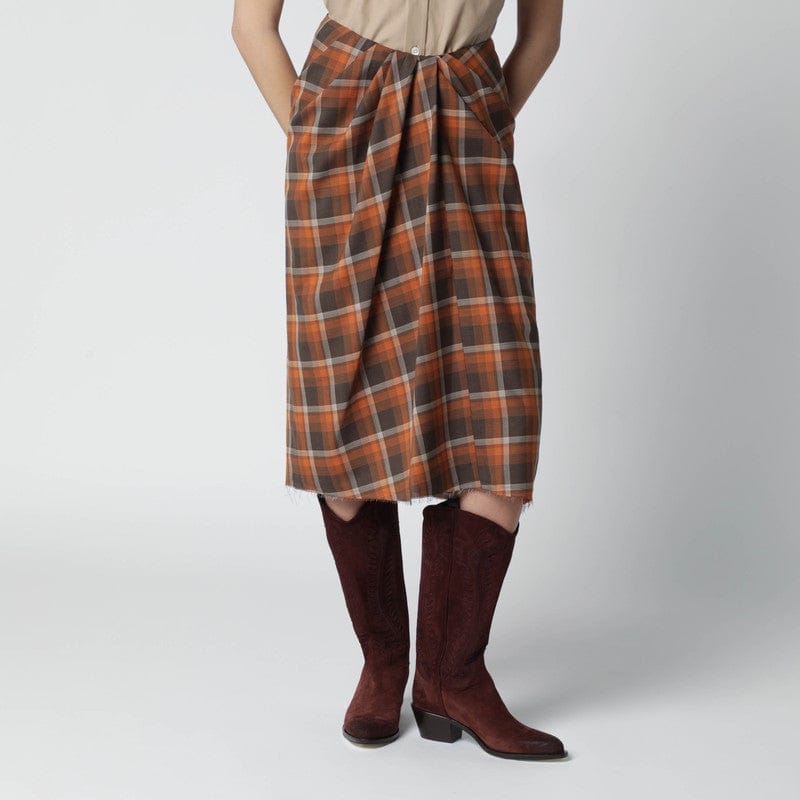 Skirts 6397 - Draped tartan skirt - L Brand