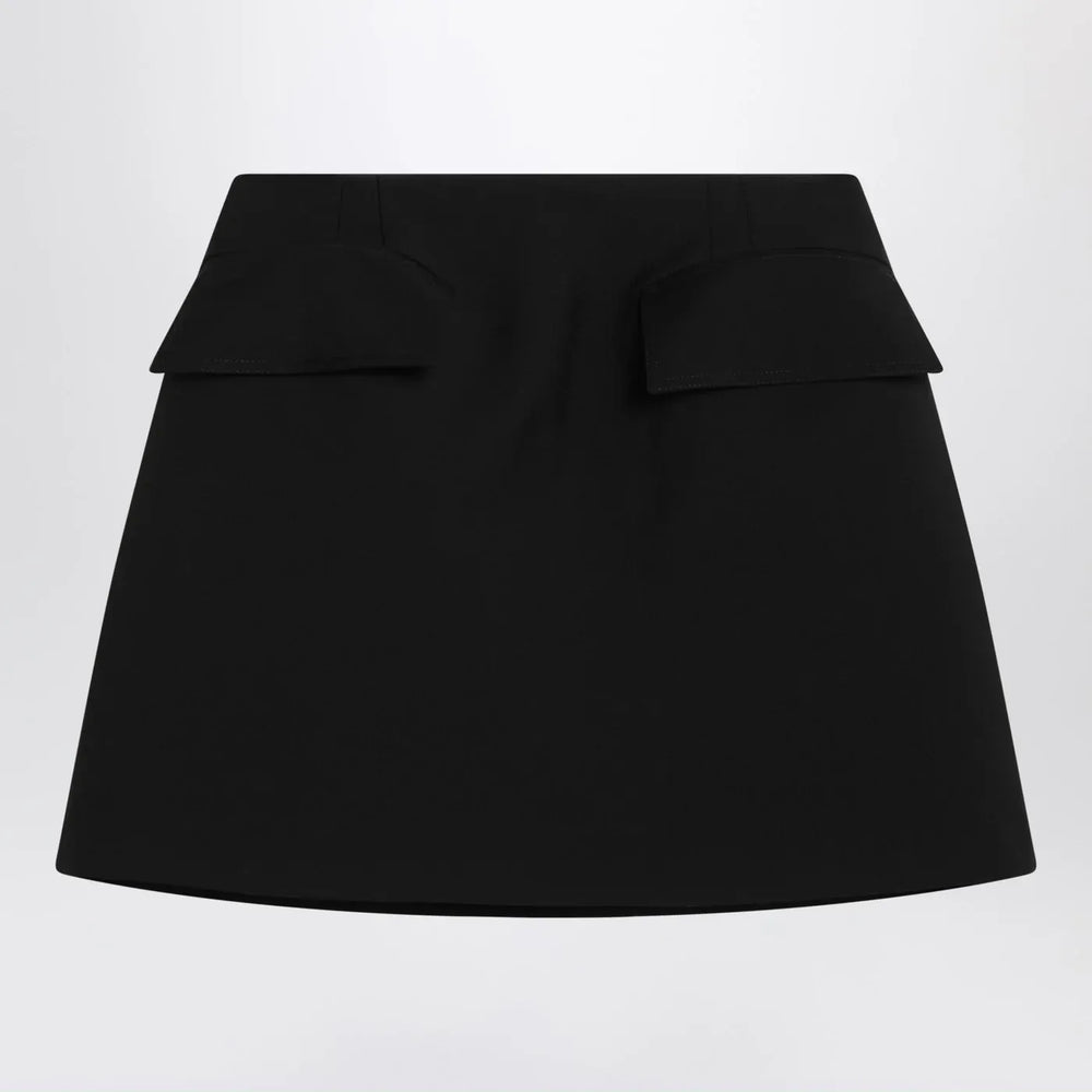 Alexander McQueen - Black wool mini skirt Brand Skirts 42  IT