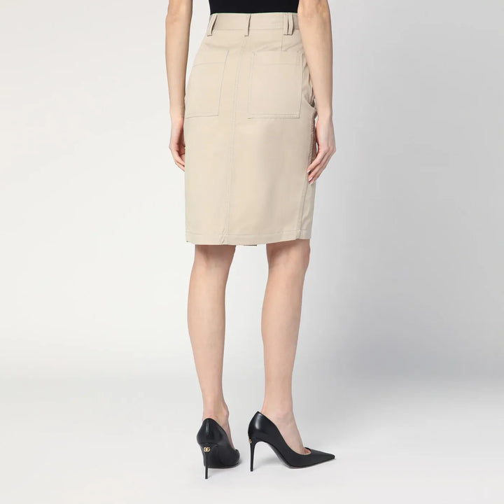 ANINE BING - Beige buttoned pencil skirt Brand Skirts