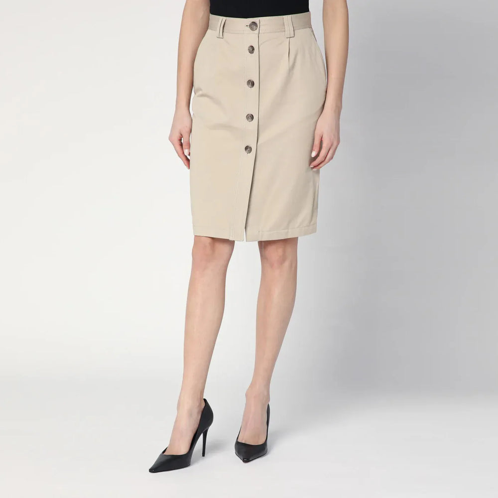 ANINE BING - Beige buttoned pencil skirt Brand Skirts XS