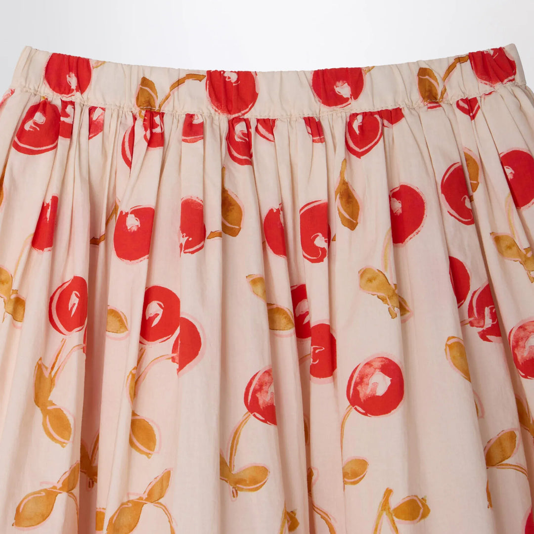 Bonpoint - Suzon écru skirt with cherry print Brand Skirts 4Y