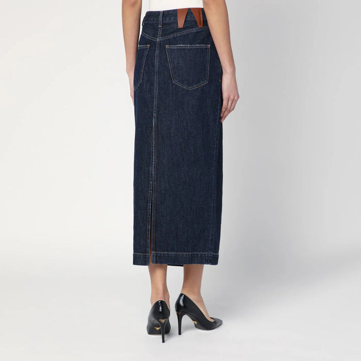DARKPARK - Dark blue Erika denim skirt Brand Skirts