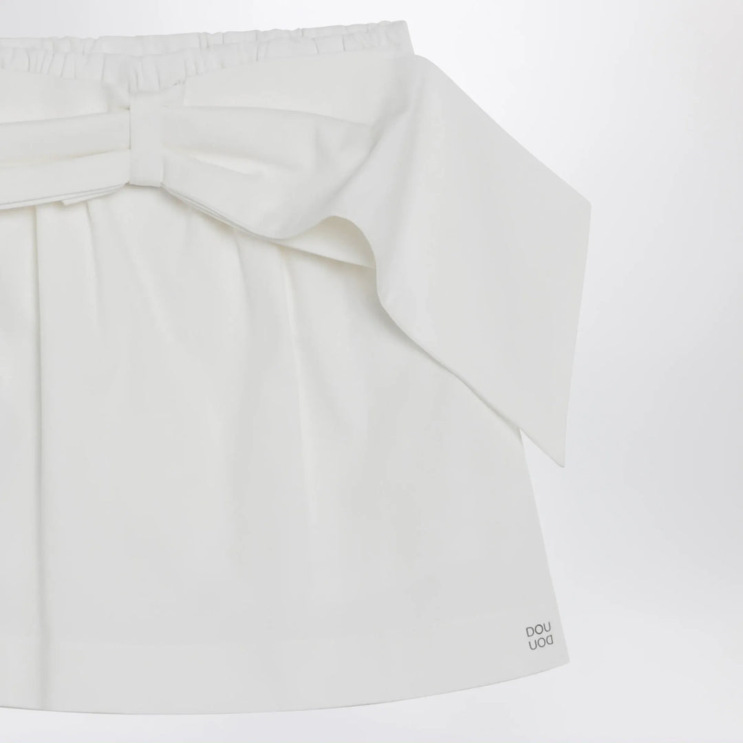 Douuod - Ivory cotton mini skirt Brand Skirts