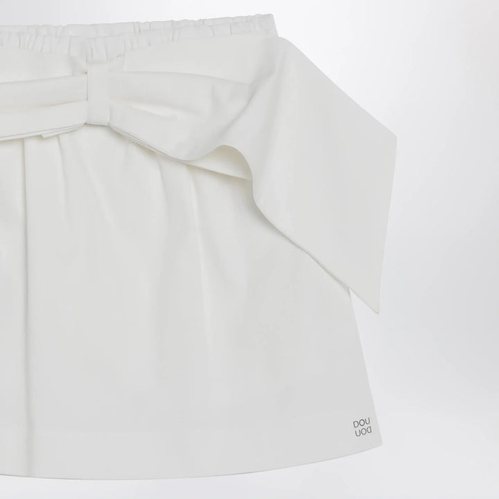Douuod - Ivory cotton mini skirt Brand Skirts