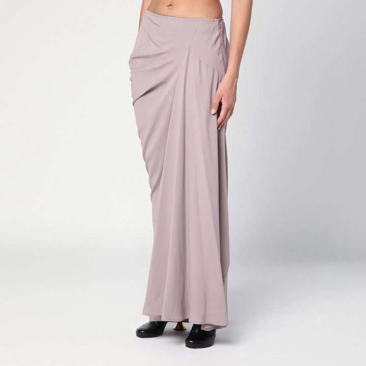 Dries Van Noten - Pink long draped skirt Brand Skirts 36  FR