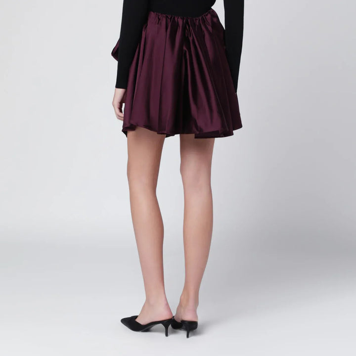 GANNI - Mauve draped mini skirt Brand Skirts 38  FR