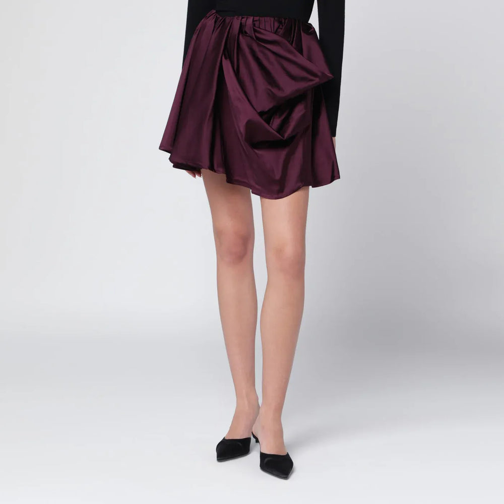 GANNI - Mauve draped mini skirt Brand Skirts 38  FR