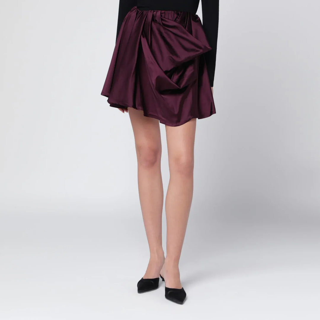 GANNI - Mauve draped mini skirt Brand Skirts 38  FR