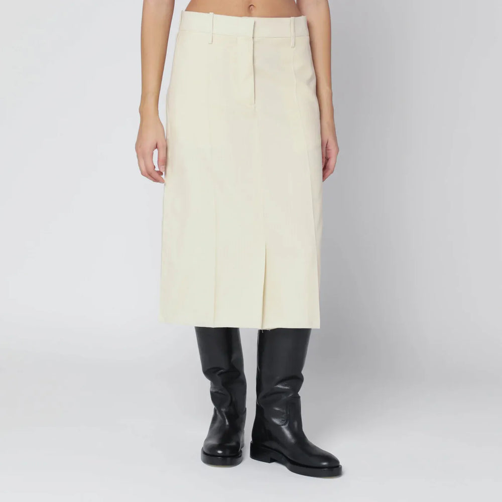 Jil Sander - Vanilla-coloured wool skirt Brand Skirts 34  FR