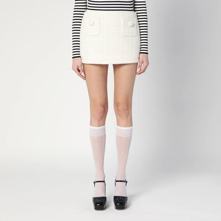 Marc Jacobs - Ivory textured tweed mini skirt Brand Skirts M