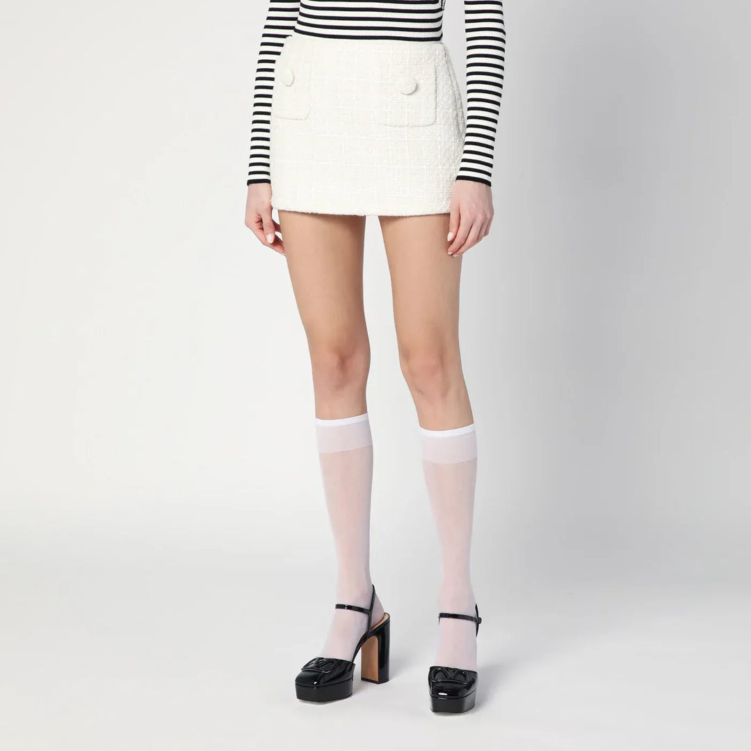 Marc Jacobs - Ivory textured tweed mini skirt Brand Skirts M
