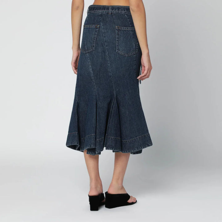 Sacai - Asymmetric blue denim skirt Brand Skirts 2