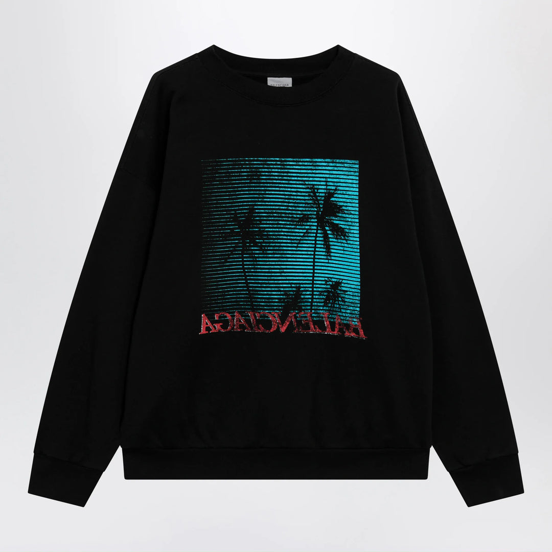 Balenciaga - Black sweatshirt with logo print Brand Sweatshirt M