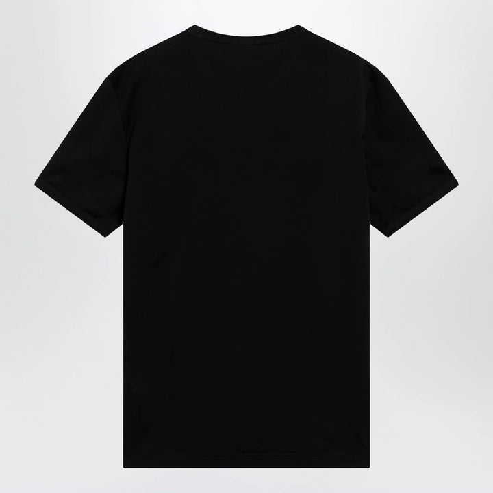 Dolce&amp;Gabbana - Cotton T-shirt with logo plaque in black Brand T-Shirt