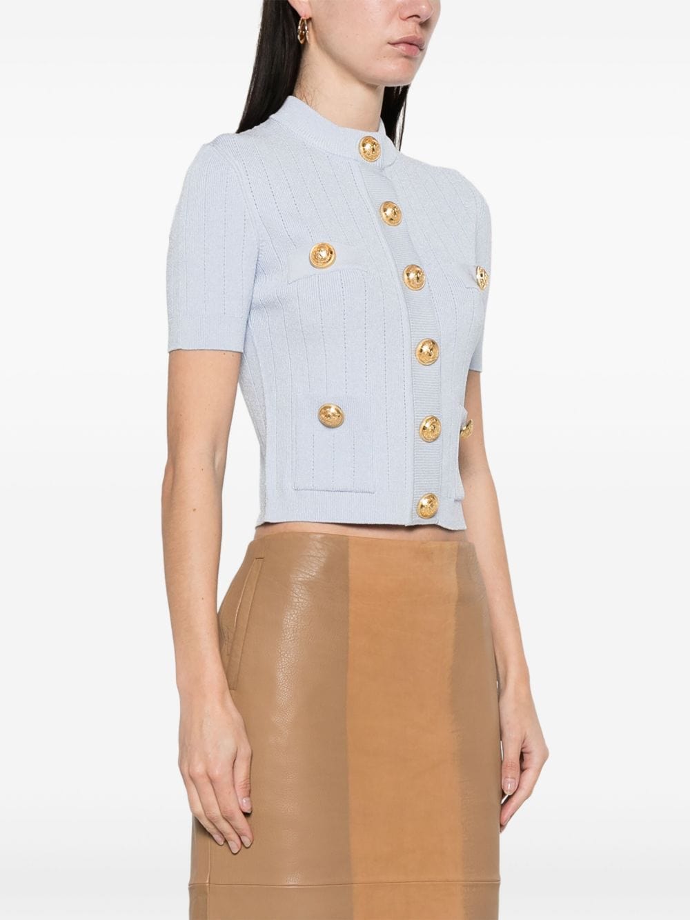 Balmain Topwear 38 Balmain Sweater Balmain Light Blue Sweater Brand