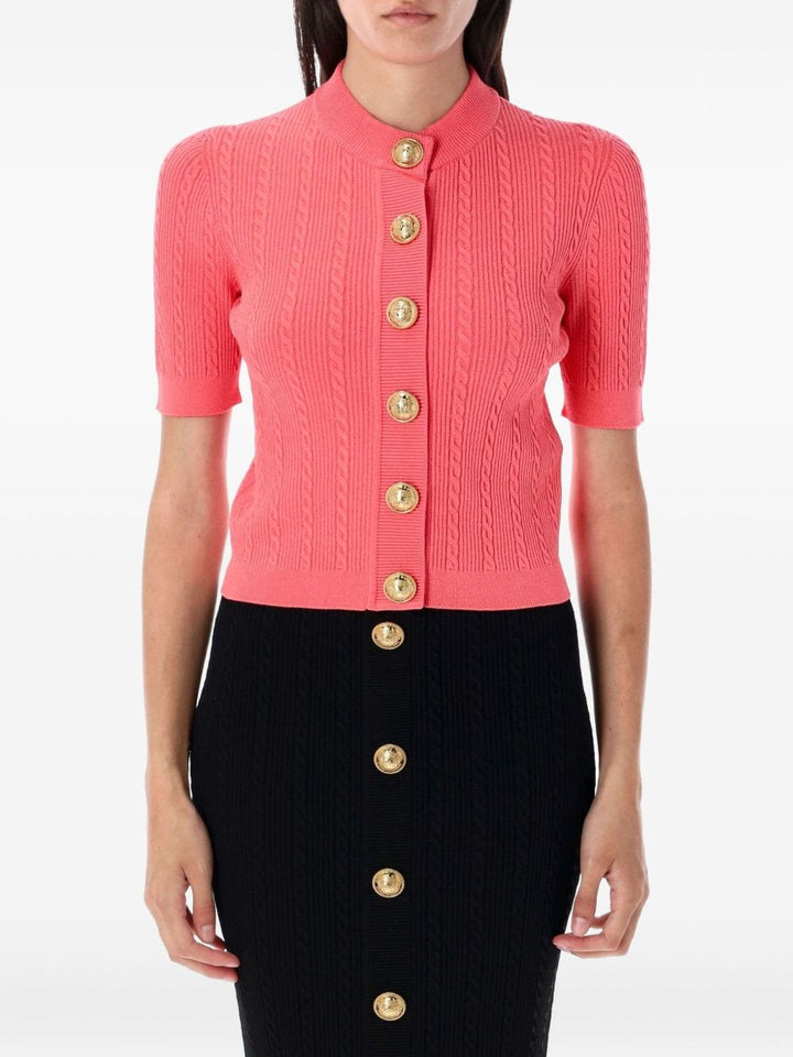 Balmain Topwear Balmain Sweaters Orange Balmain Sweaters Orange Brand