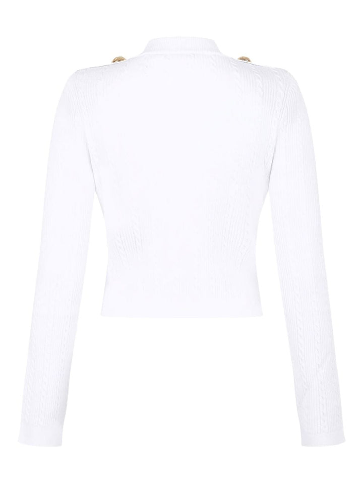 Balmain Topwear Balmain Sweaters White Balmain Sweaters White Brand