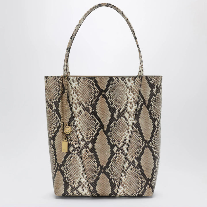 Chloé - Large Chloé Spin tote bag in python-effect leather Brand Tote Bag U