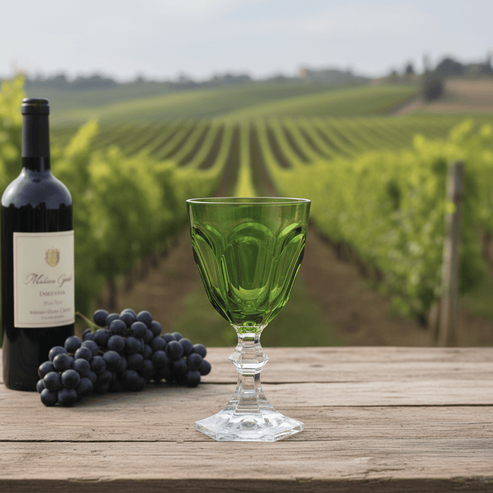 Mario Luca Giusti Dolce Vita Set of 2 Wine Glass Green Brand Water Glass