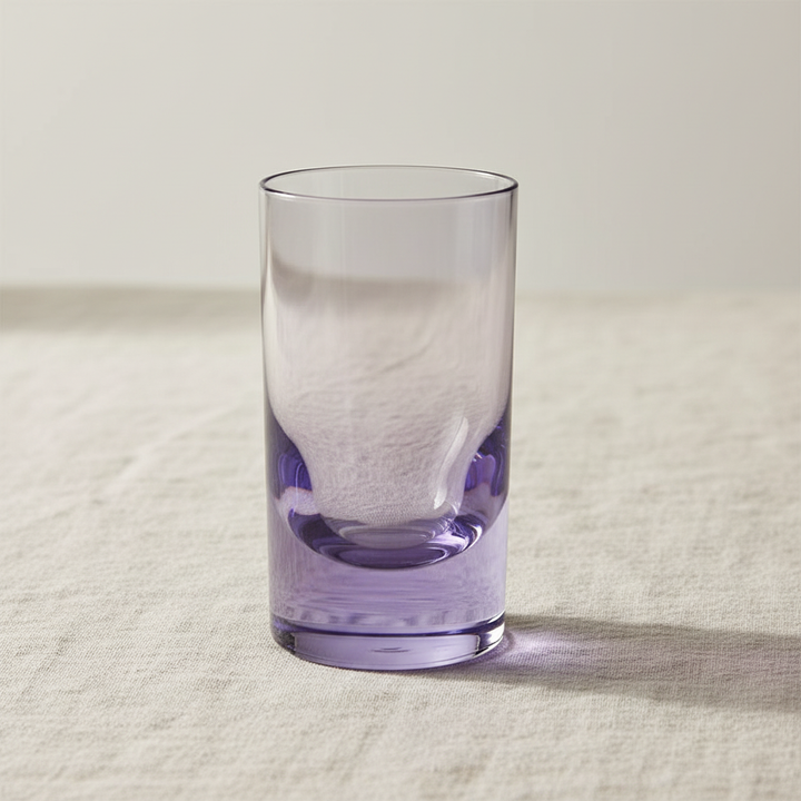 Lilac Tumbler on Beige Linen