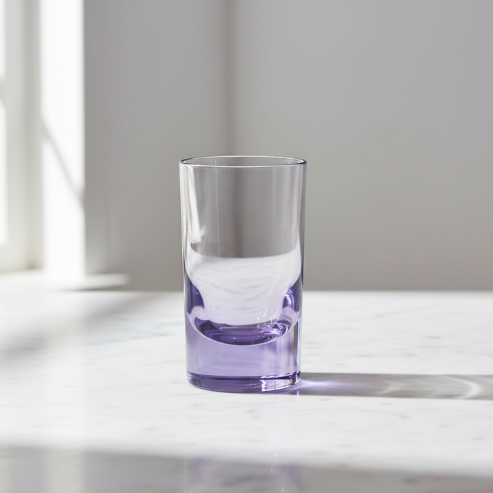 Lilac Tumbler on White Marble